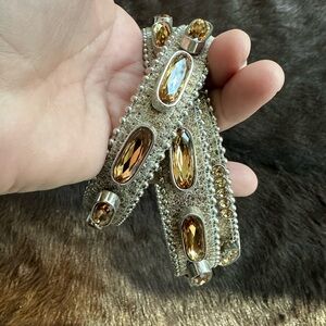 B.B. Simon Gold and Silver Crystal Belt